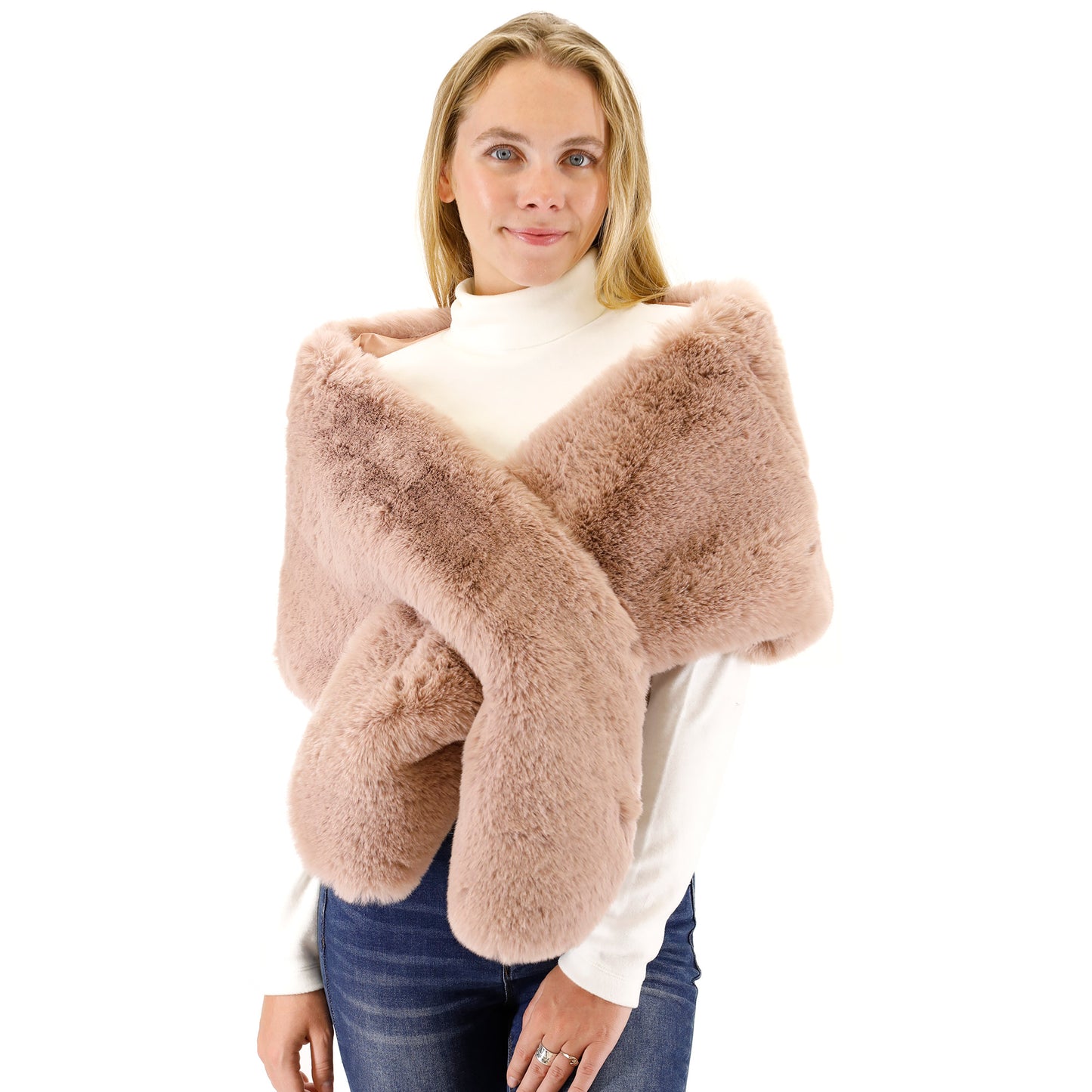 MINK FUR SHAWL WIDE P3735 (3PC)