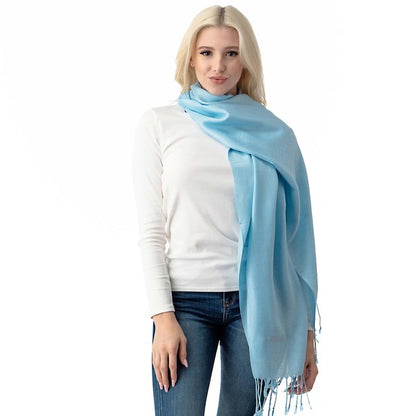 Plain Pashmina PP1028B. (12PC)