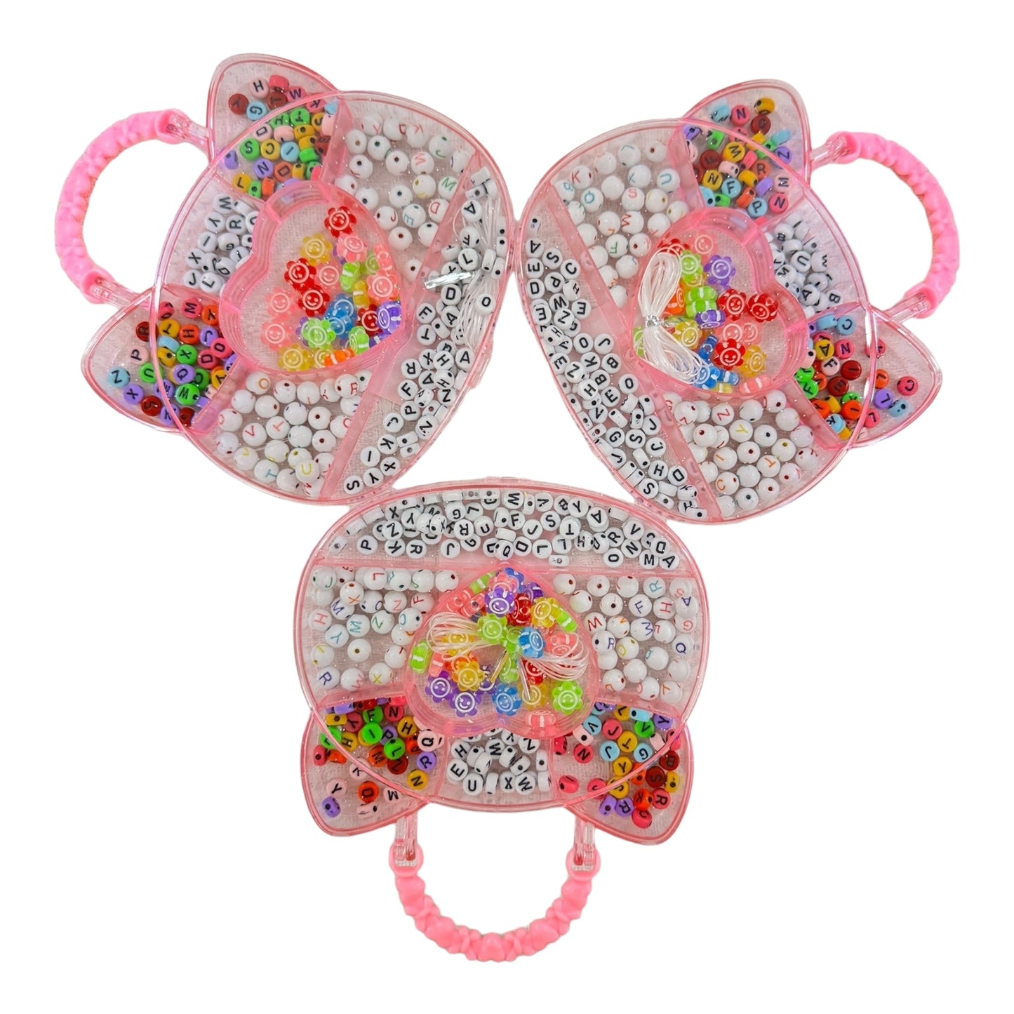 KIDS DIY BEADS KIT HAIR ACCESSORY SET CAT JK4305-5 (12PC)