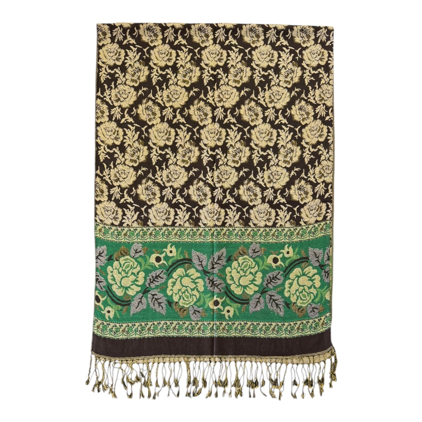 Metallic Pashmina Rose SCF4815-5 (12PC)