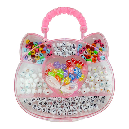 KIDS DIY BEADS KIT HAIR ACCESSORY SET CAT JK4305-5 (12PC)
