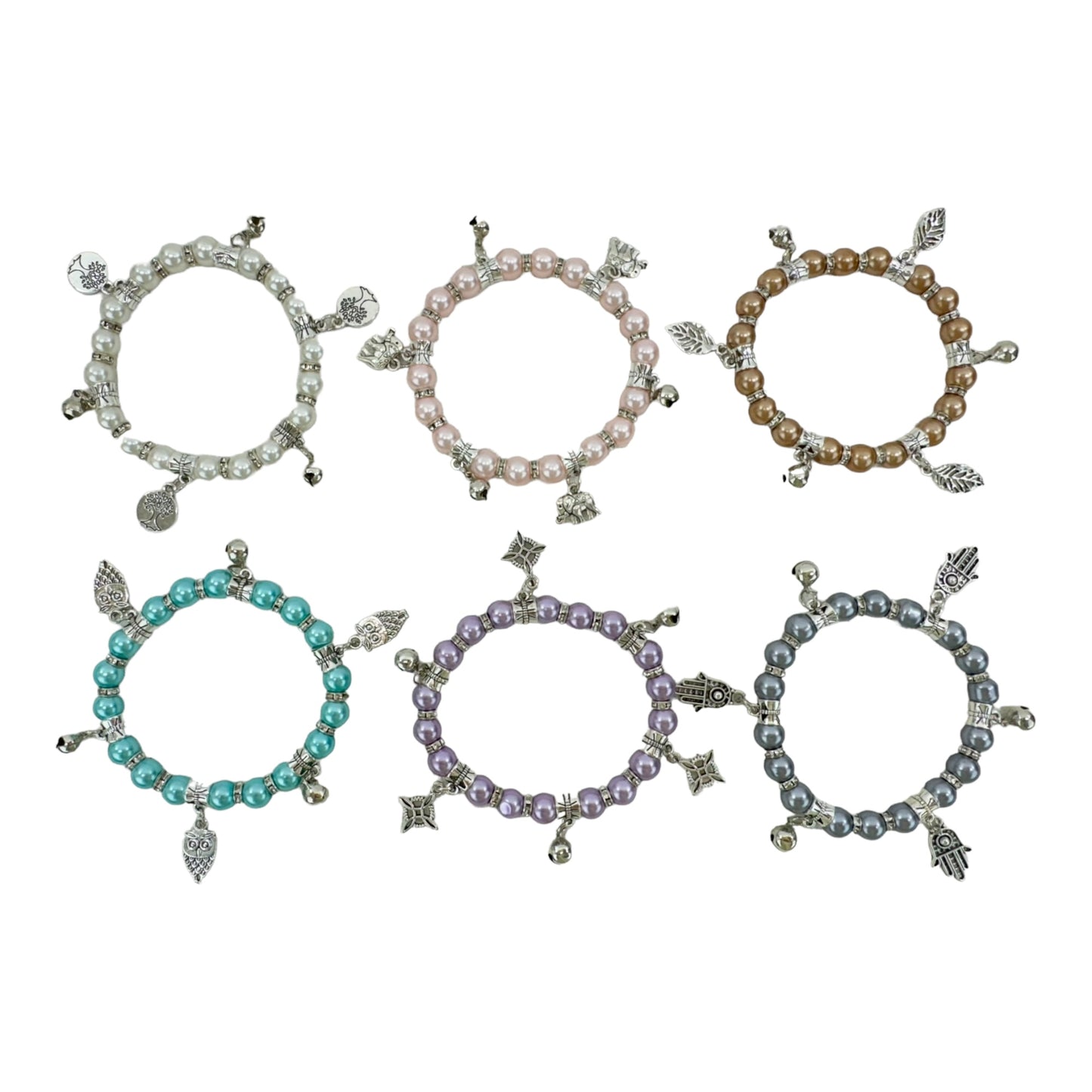 Multi Charm Bead Bracelet BR4226-3 (12PC)