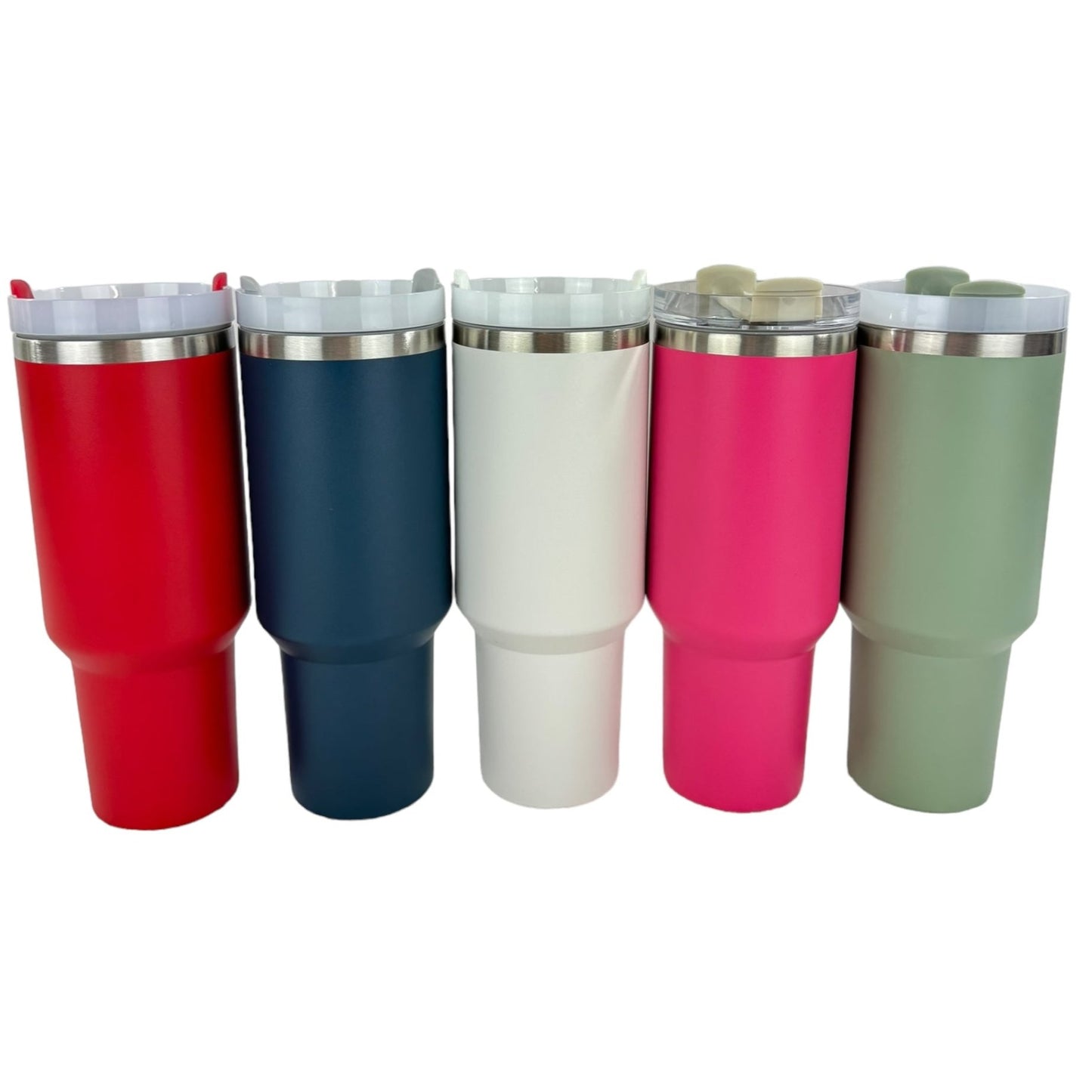 40oz Stainless Steel Tumbler With Handle, Straw, Lid CP4417-1 CP4415-4 CP4130-2(6pc)