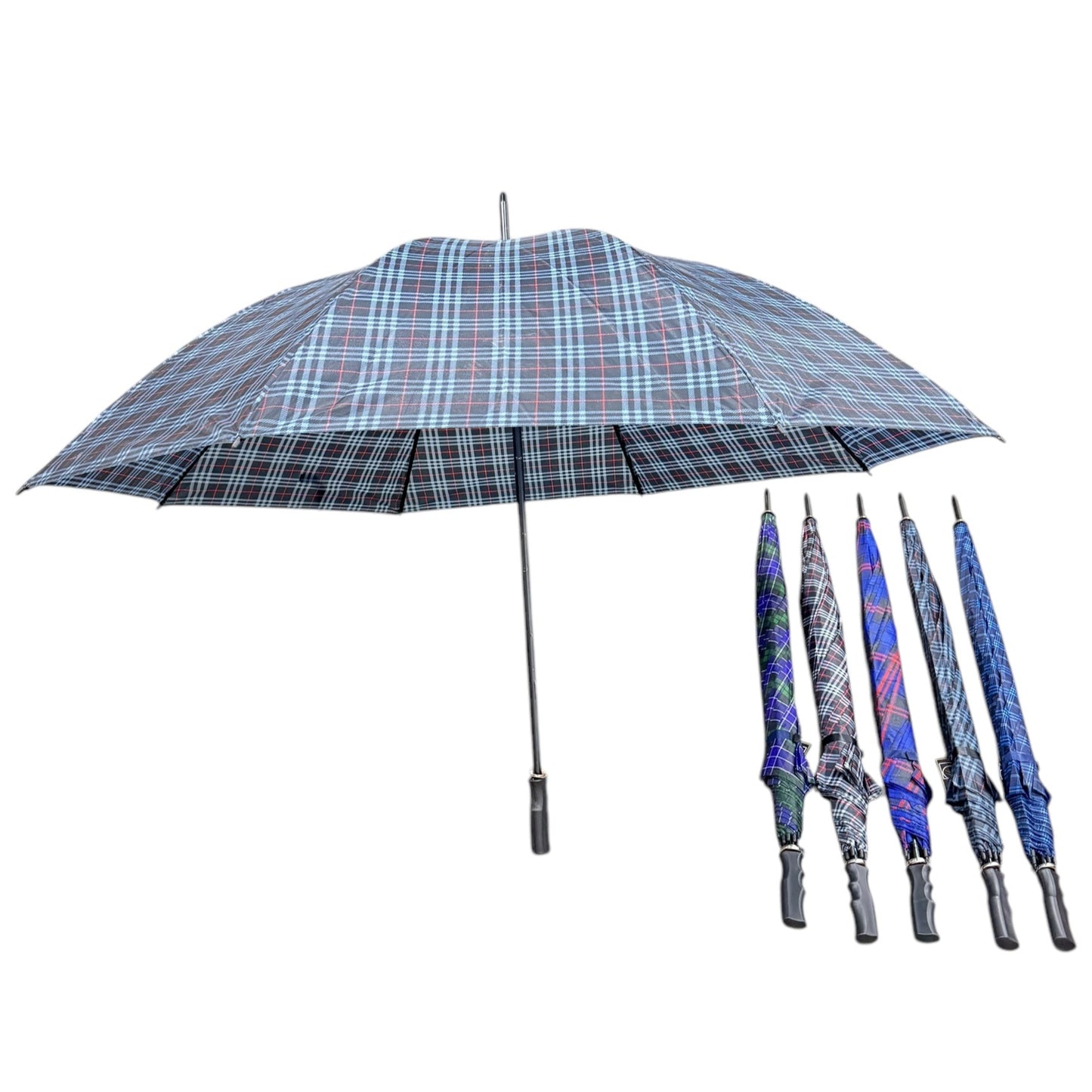 Check Pattern Golf Umbrella Assorted UM7606 (12PC)