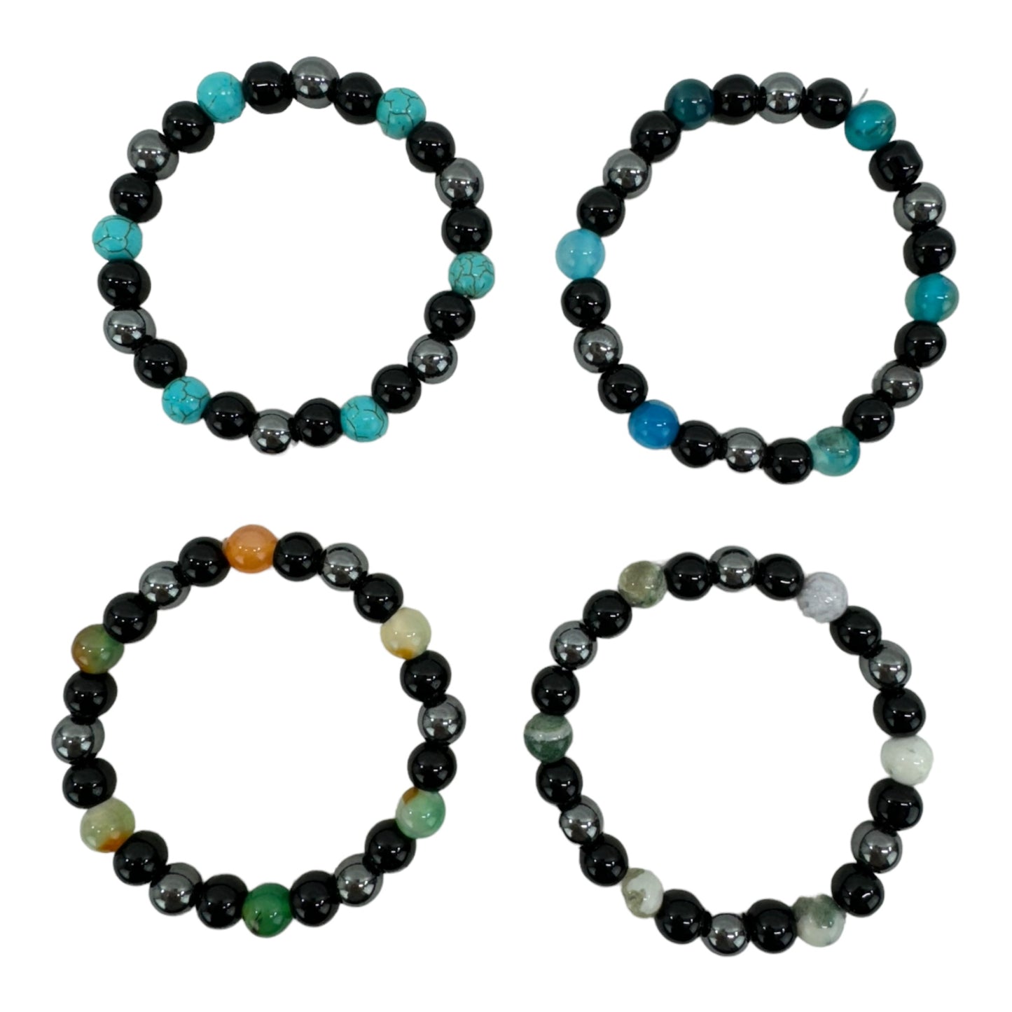 NATURAL STONE BRACELET BR4220-1 (12PC)