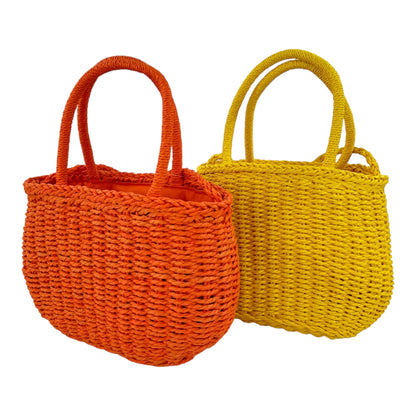 Rattan Beach Tote Shoulder Bag With Scarf BG4225-4. (1pc)