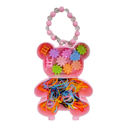 KIDS DIY BEADS KIT HAIR ACCESSORY SET BEAR JK4305-1 (12PC)