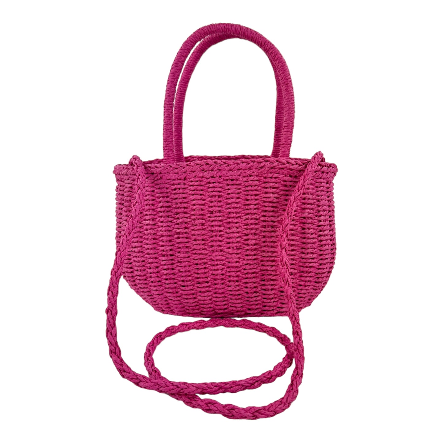 Rattan Beach Tote Shoulder Bag With Scarf BG4225-4. (1pc)