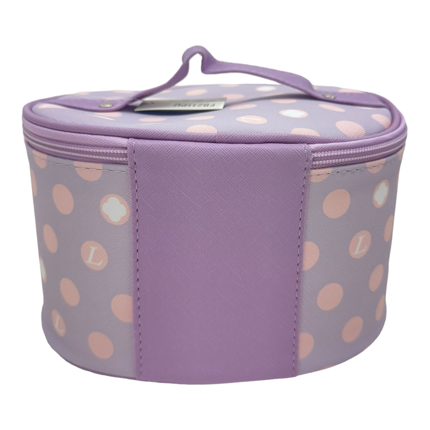 Vegan Leather Polk Dot  Print Cosmetic Case Travel BAG FB211 (4PC)