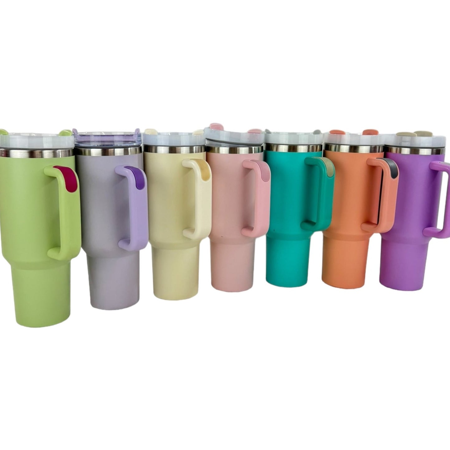 40oz Stainless Steel Tumbler With Handle, Straw, Lid CP4417-1 CP4415-4 CP4130-2(6pc)