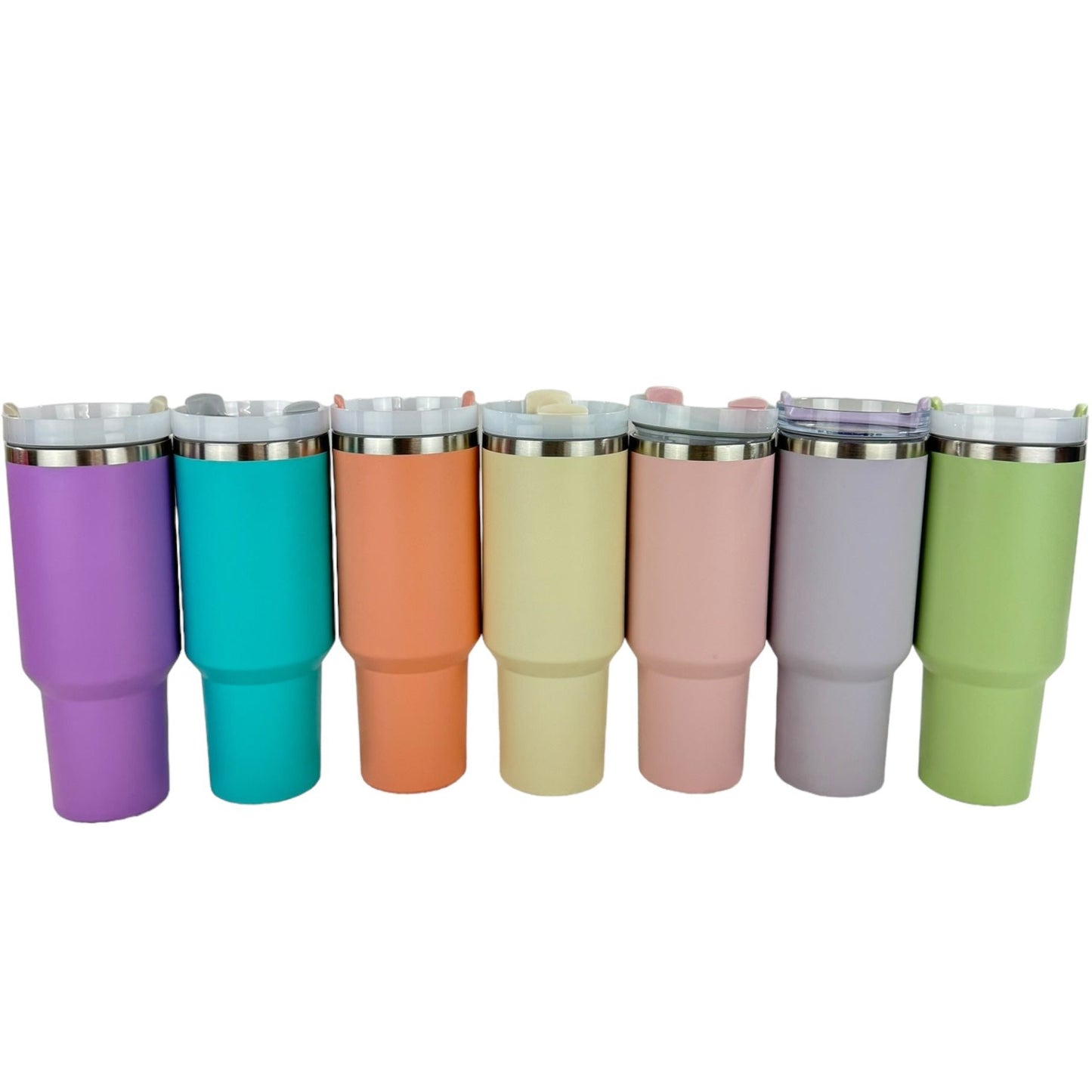 40oz Stainless Steel Tumbler With Handle, Straw, Lid CP4417-1 CP4415-4 CP4130-2(6pc)