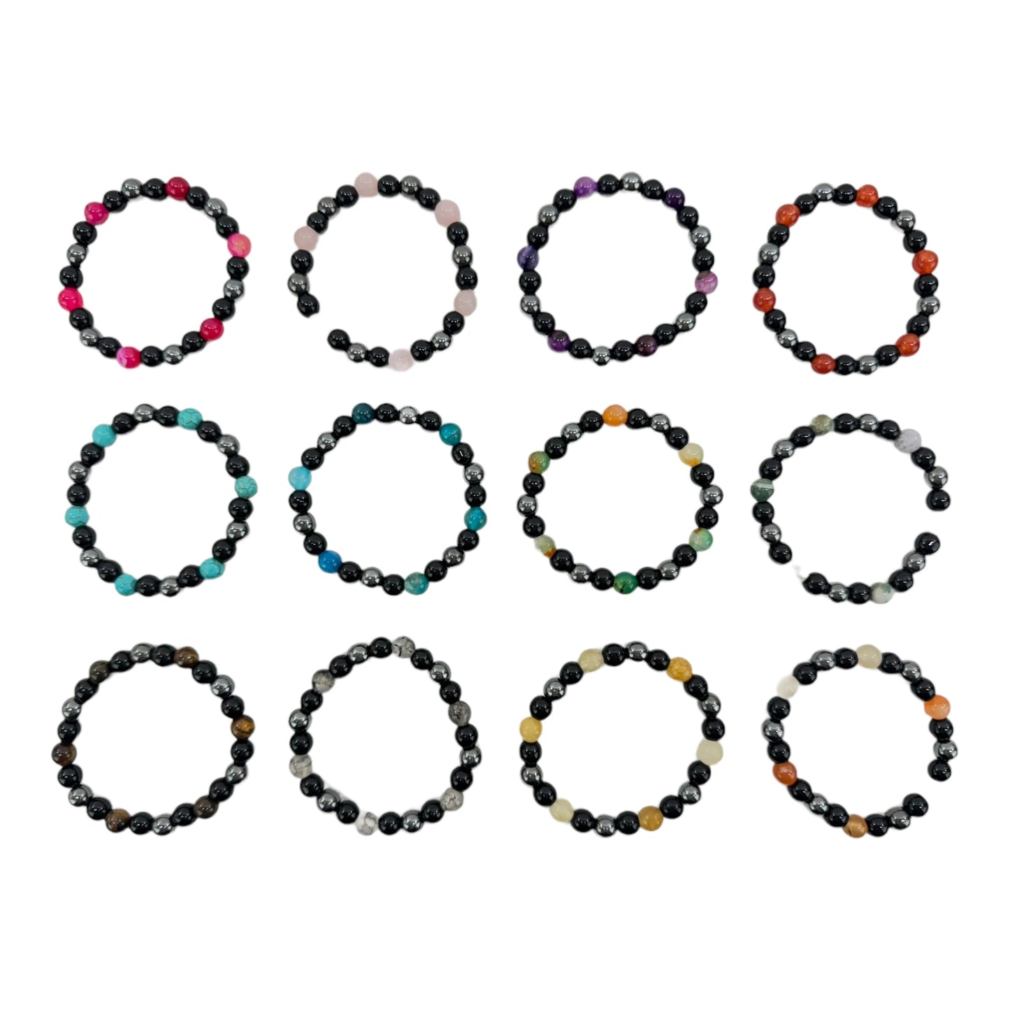 NATURAL STONE BRACELET BR4220-1 (12PC)