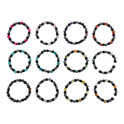 NATURAL STONE BRACELET BR4220-1 (12PC)