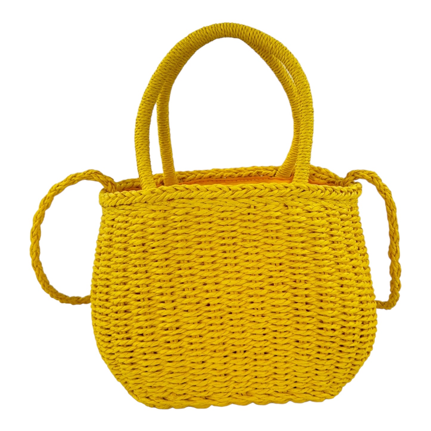 Rattan Beach Tote Shoulder Bag With Scarf BG4225-4. (1pc)