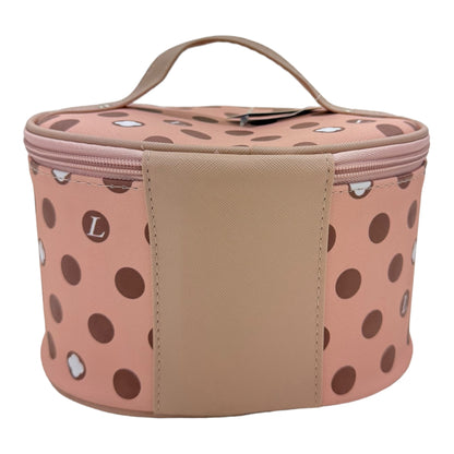 Vegan Leather Polk Dot  Print Cosmetic Case Travel BAG FB211 (4PC)