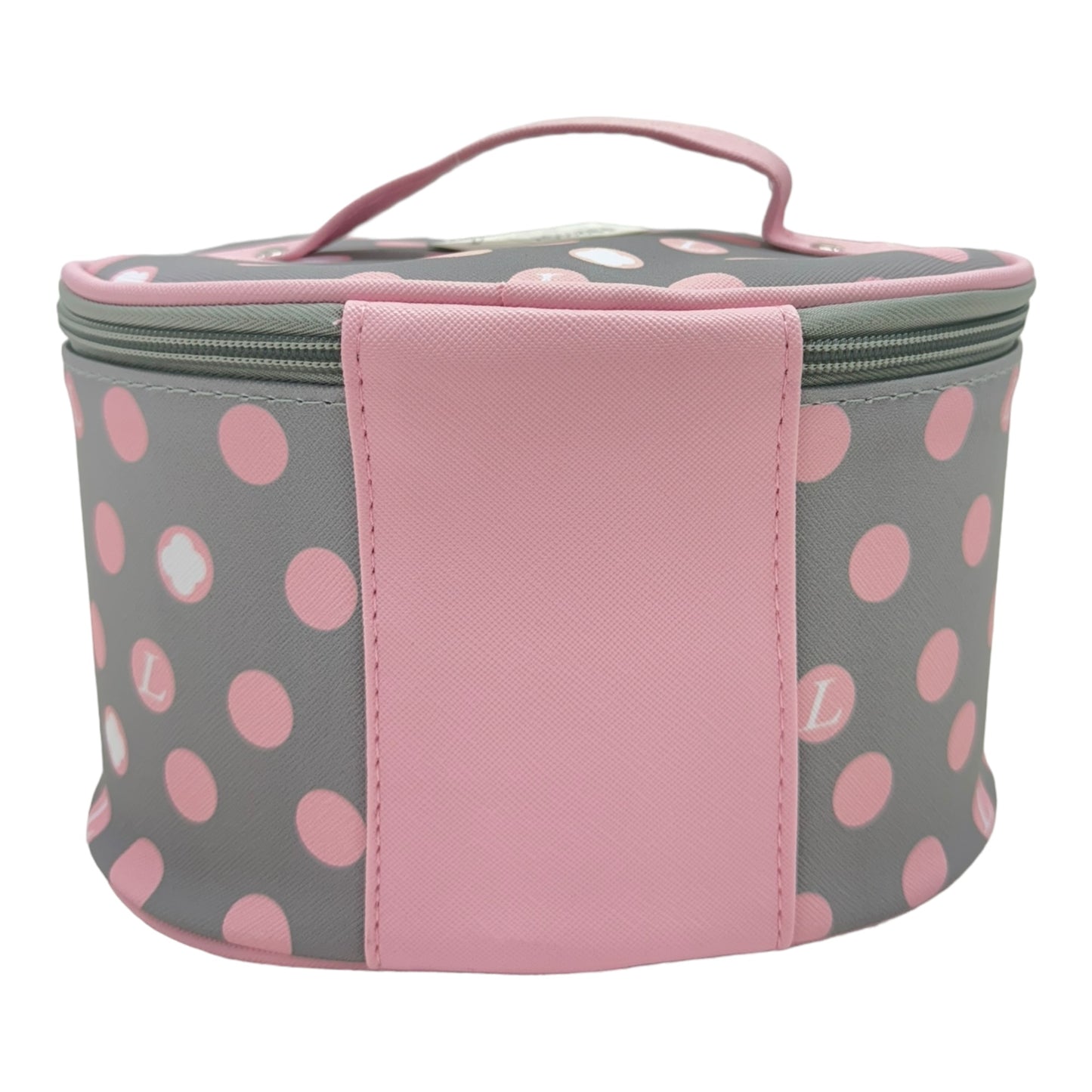 Vegan Leather Polk Dot  Print Cosmetic Case Travel BAG FB211 (4PC)
