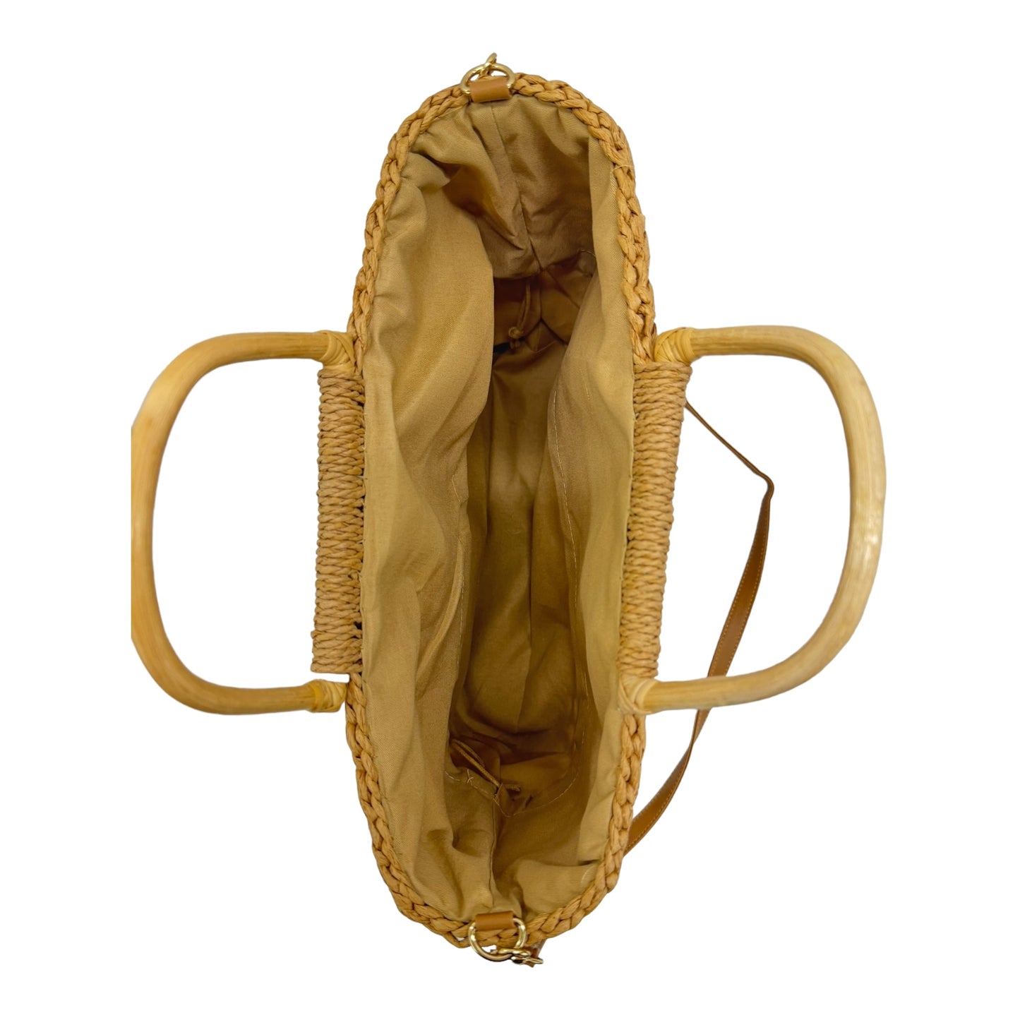 Rattan Beach Tote Shoulder Bag With Tassel BG4225-2. (1pc)