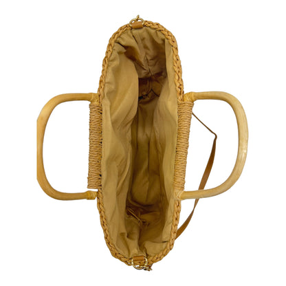 Rattan Beach Tote Shoulder Bag With Tassel BG4225-2. (1pc)