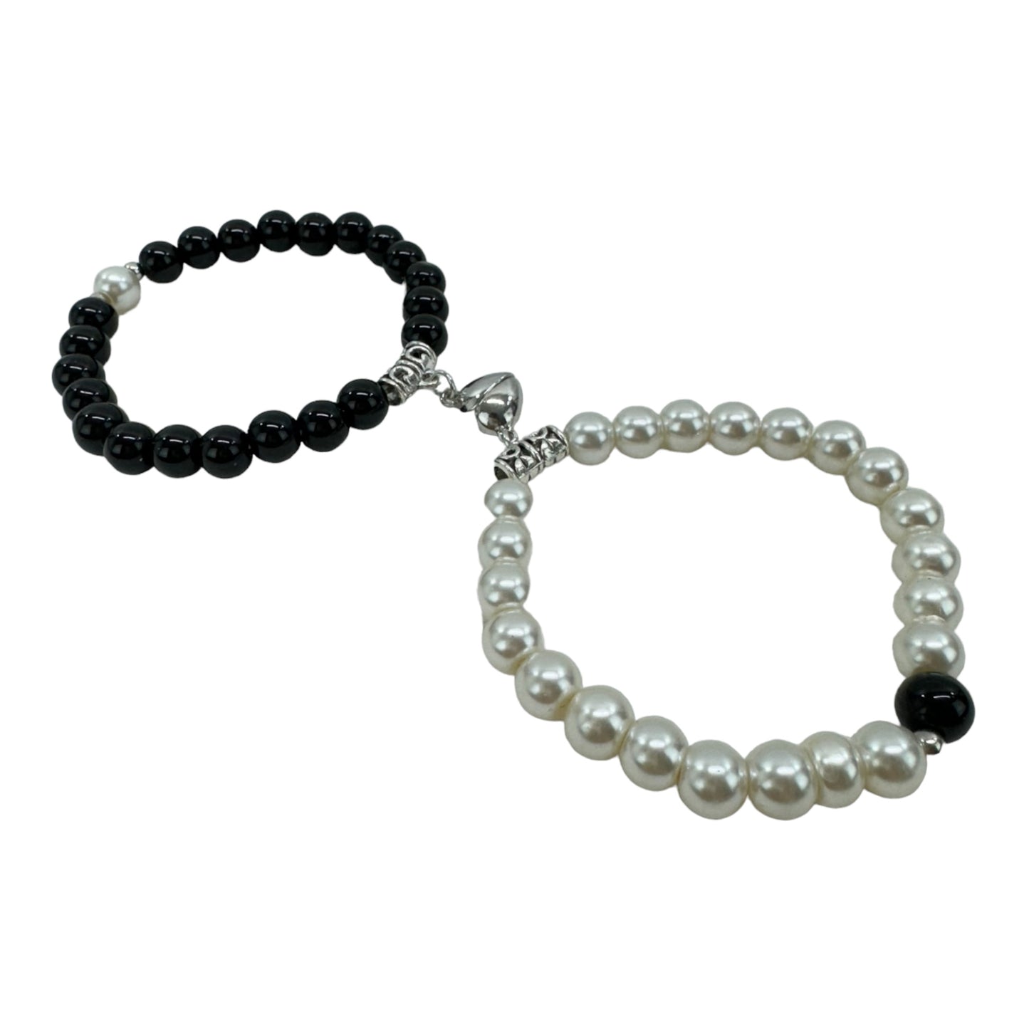 Natural Stone Magnetic Couples Friendship Bracelet BR4214-2. (12PC)