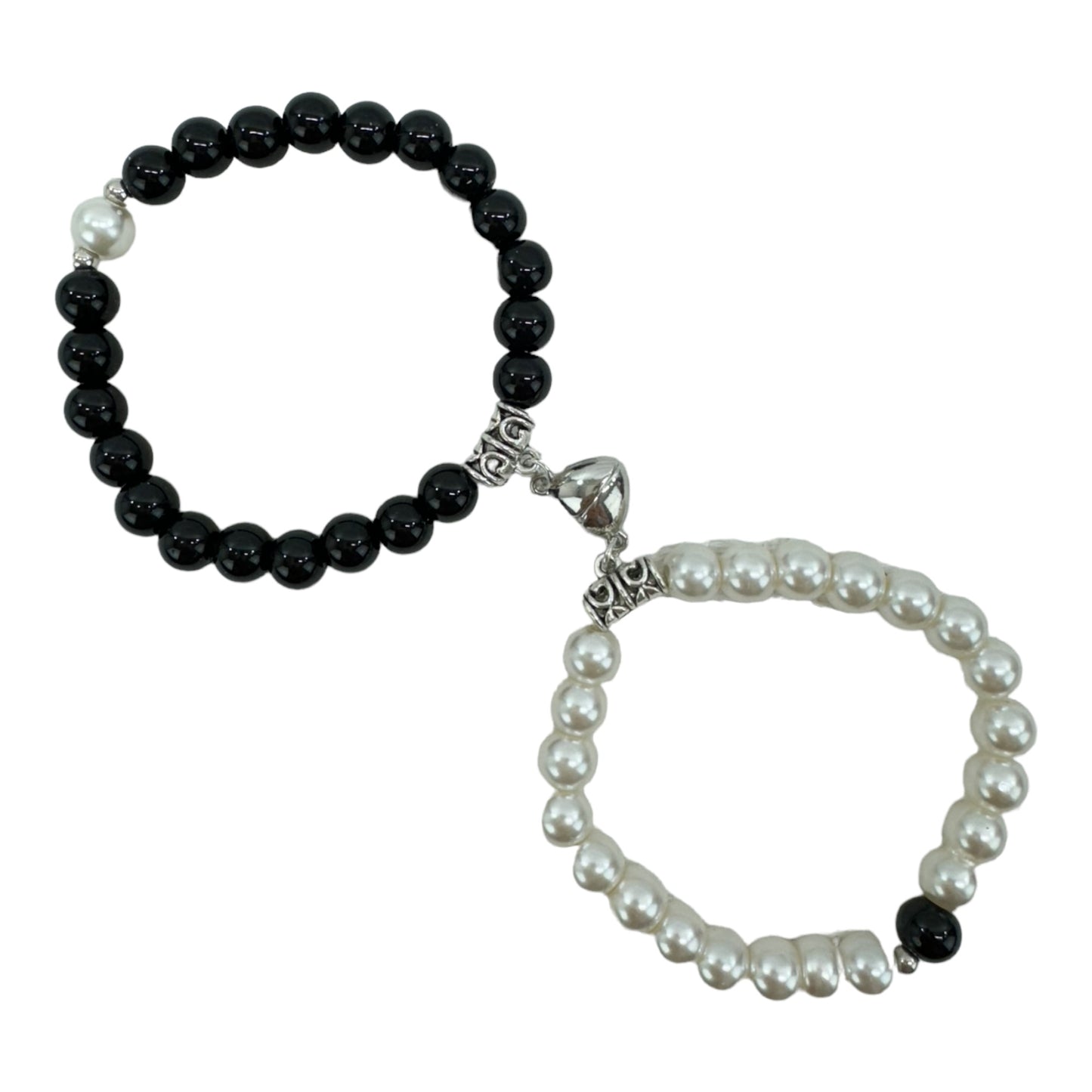 Natural Stone Magnetic Couples Friendship Bracelet BR4214-2. (12PC)