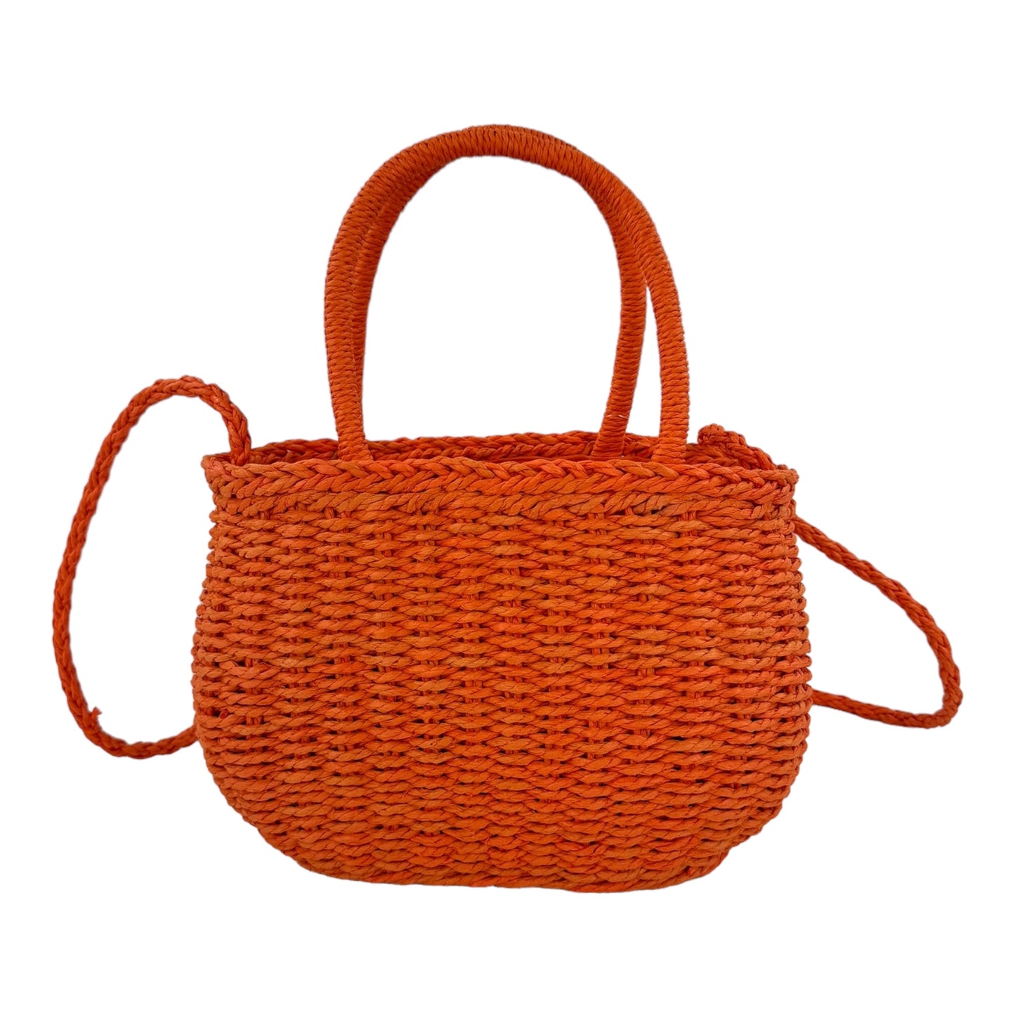 Rattan Beach Tote Shoulder Bag With Scarf BG4225-4. (1pc)