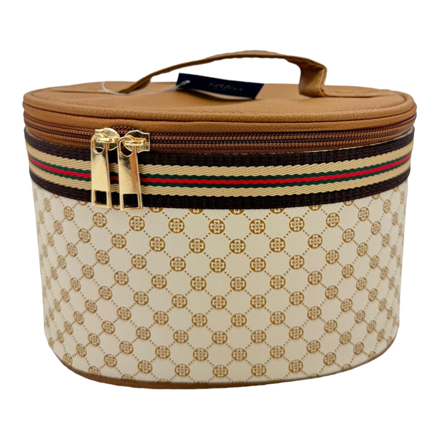 Vegan Leather Classic Print Cosmetic Case Travel BAG FB210 (4PC)
