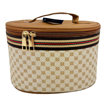 Vegan Leather Classic Print Cosmetic Case Travel BAG FB210 (4PC)