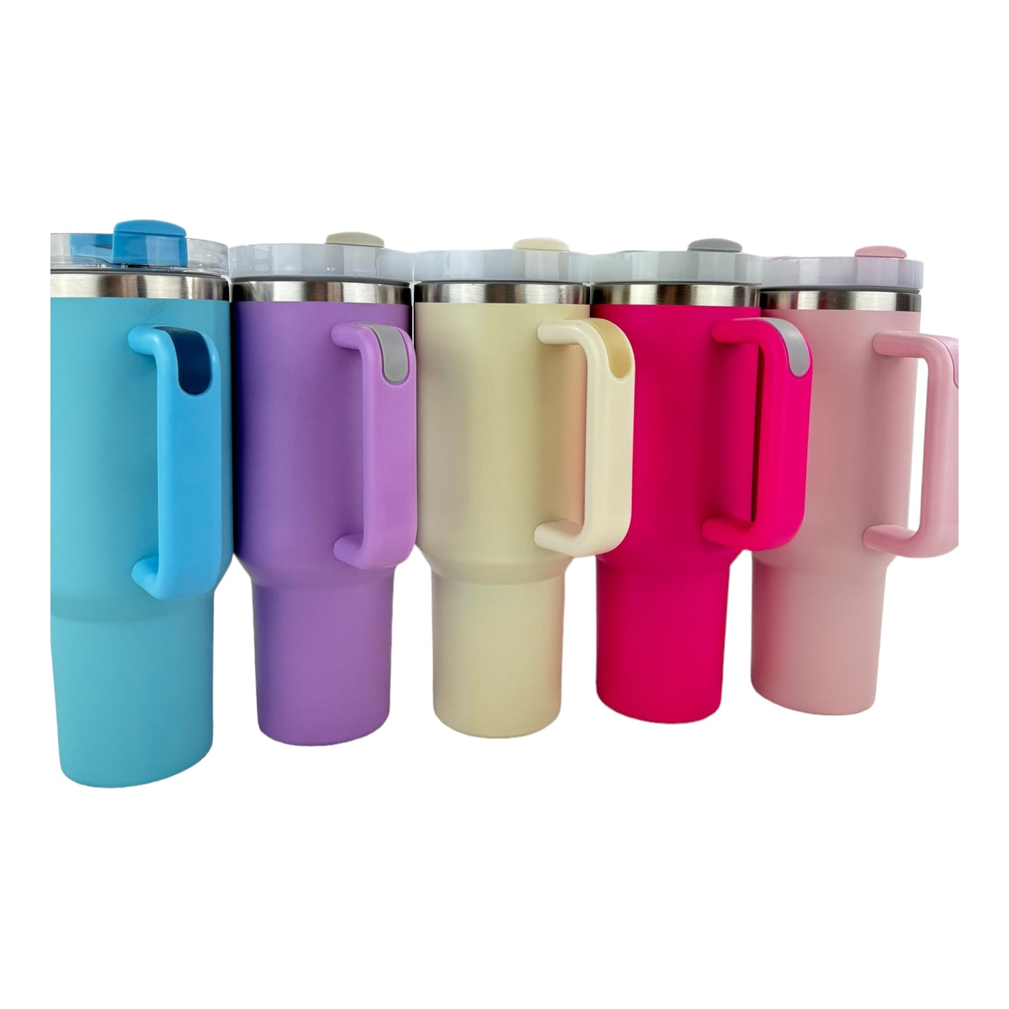 40oz Stainless Steel Tumbler With Handle, Straw, Lid CP4417-1 CP4415-4 CP4130-2(6pc)