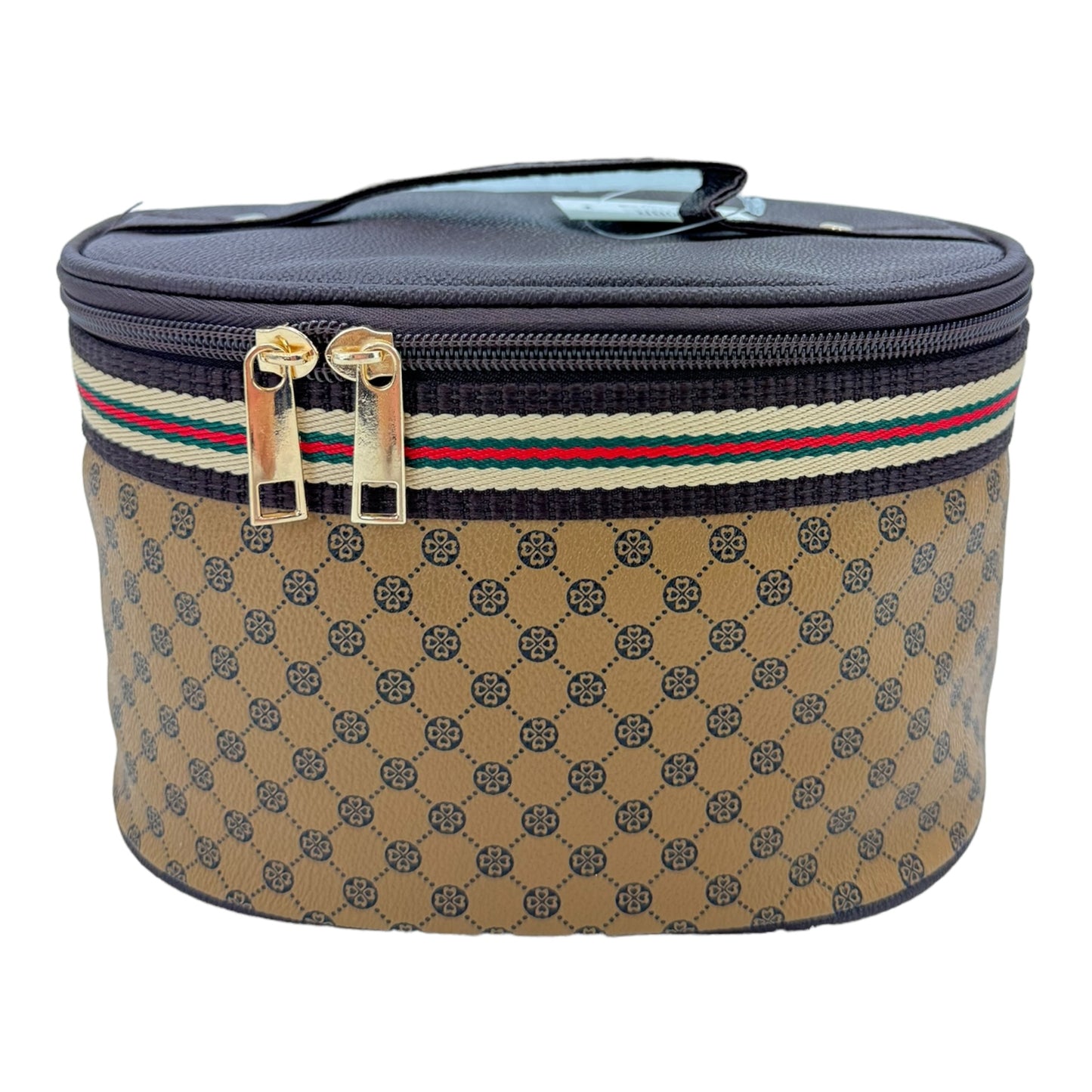 Vegan Leather Classic Print Cosmetic Case Travel BAG FB210 (4PC)
