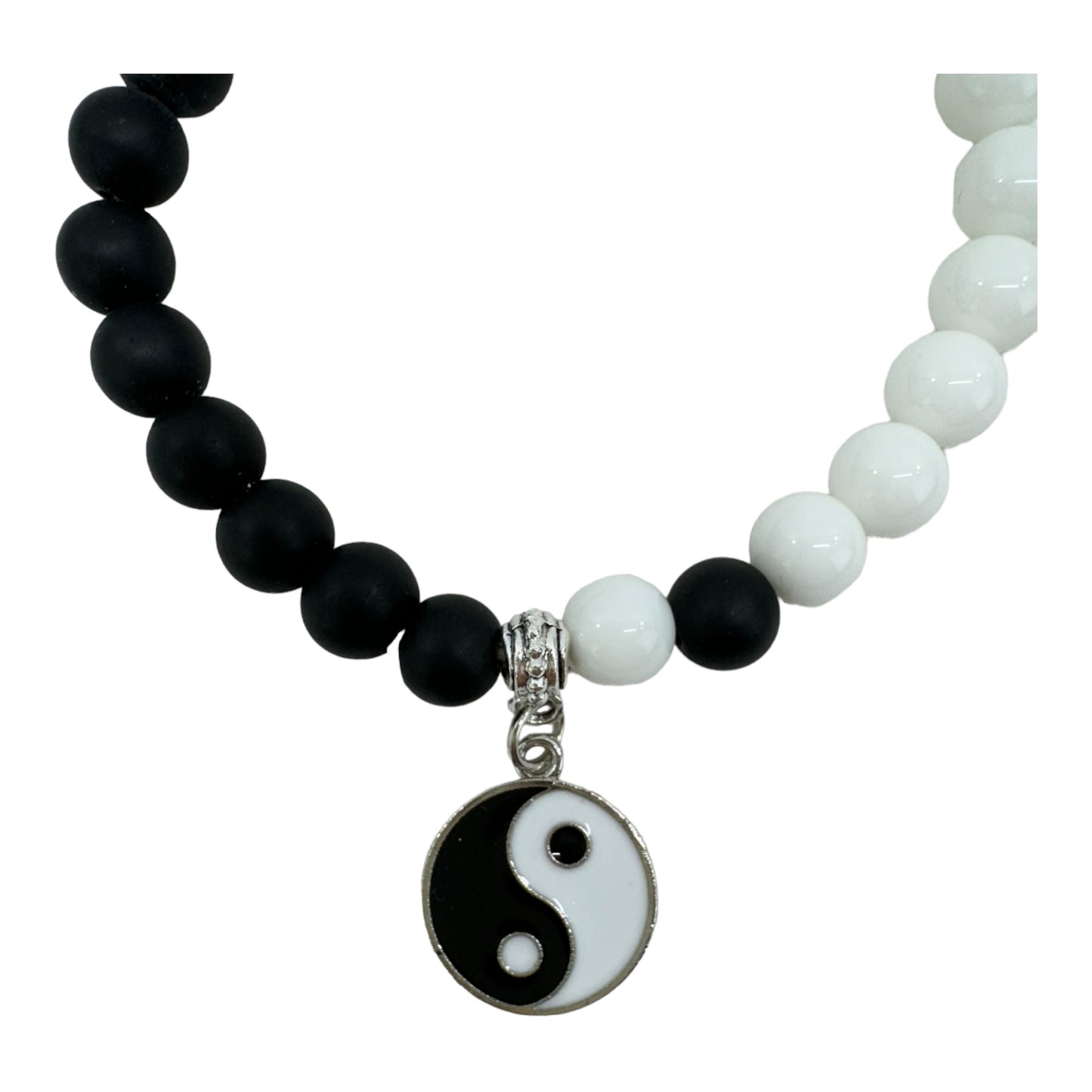 Natural Stone Yin Yang Charm Bracelet BR4214-3. (12PC)