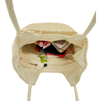Rattan Beach Tote Bag With Tassel BG4225-13 (1pc)
