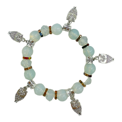 Natural Stone Multi Charm Bracelet BR4226-1 (12PC)