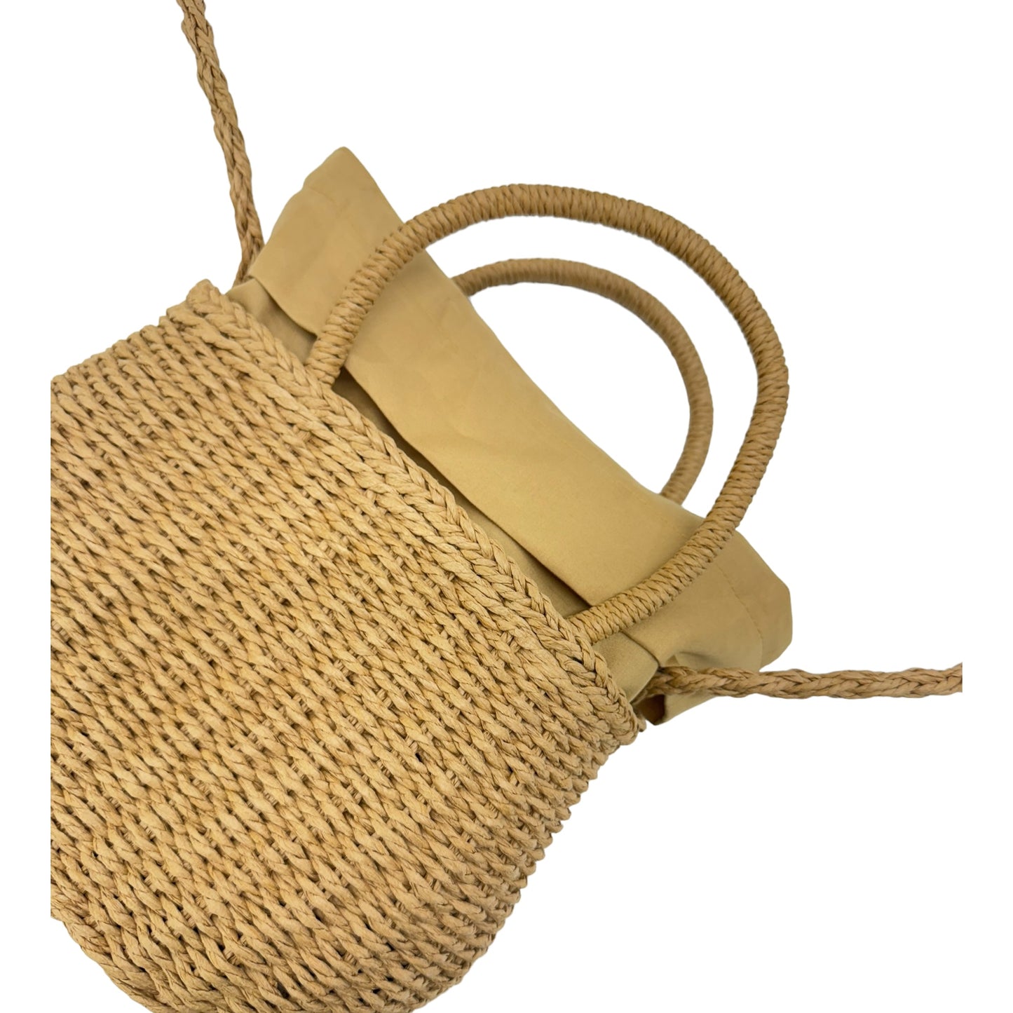 Rattan Beach Tote Shoulder Bag With Scarf BG4225-4. (1pc)