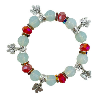 Natural Stone Multi Charm Bracelet BR4226-1 (12PC)