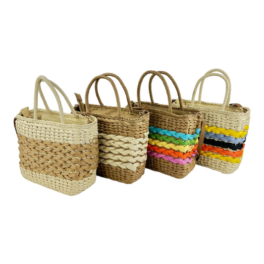 Rattan Beach Tote Shoulder Bag BG4225-1. (1pc)