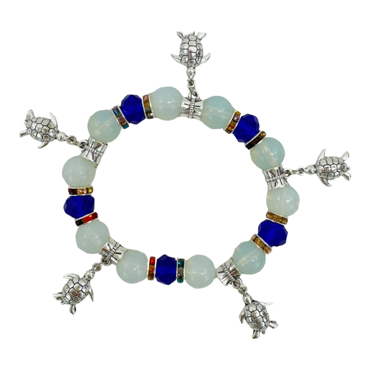 Natural Stone Multi Charm Bracelet BR4226-1 (12PC)