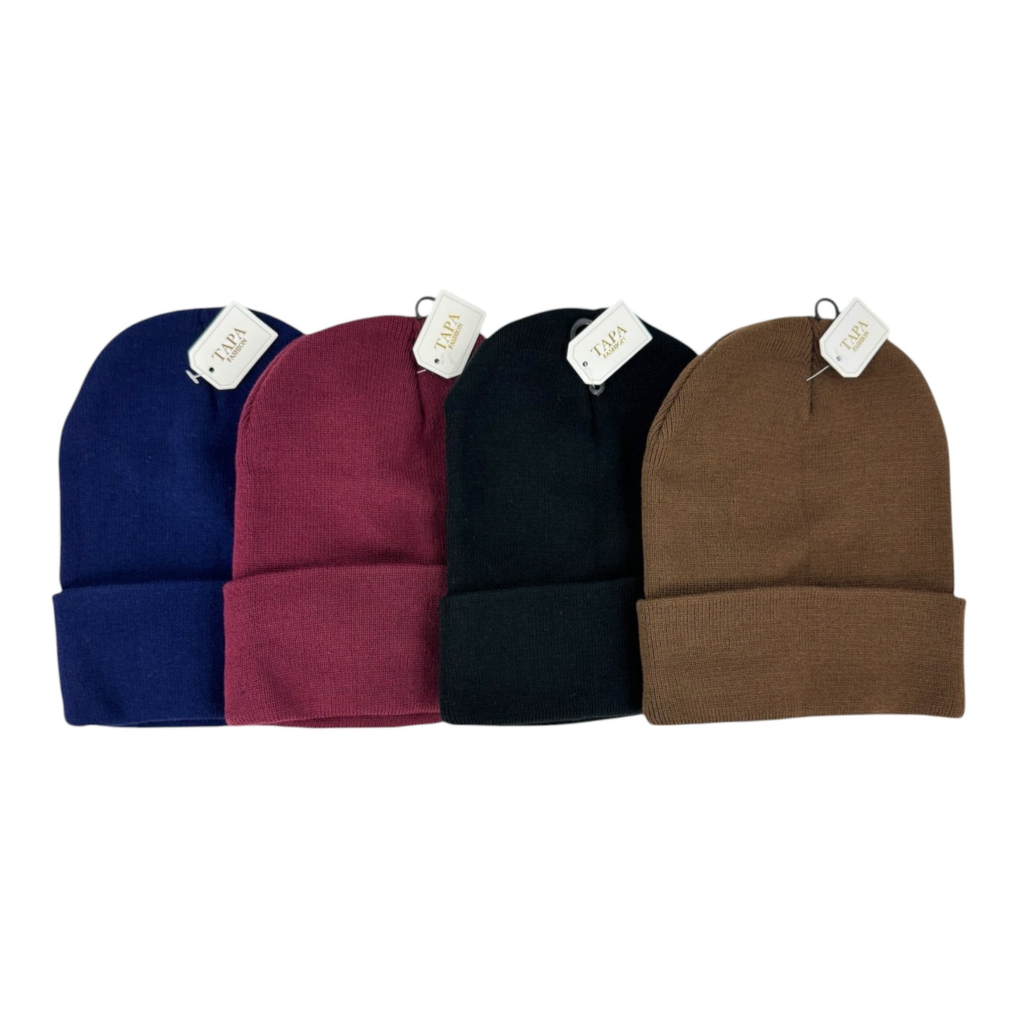 Solid Color Plain Long Beanie BP100-C (12PC)