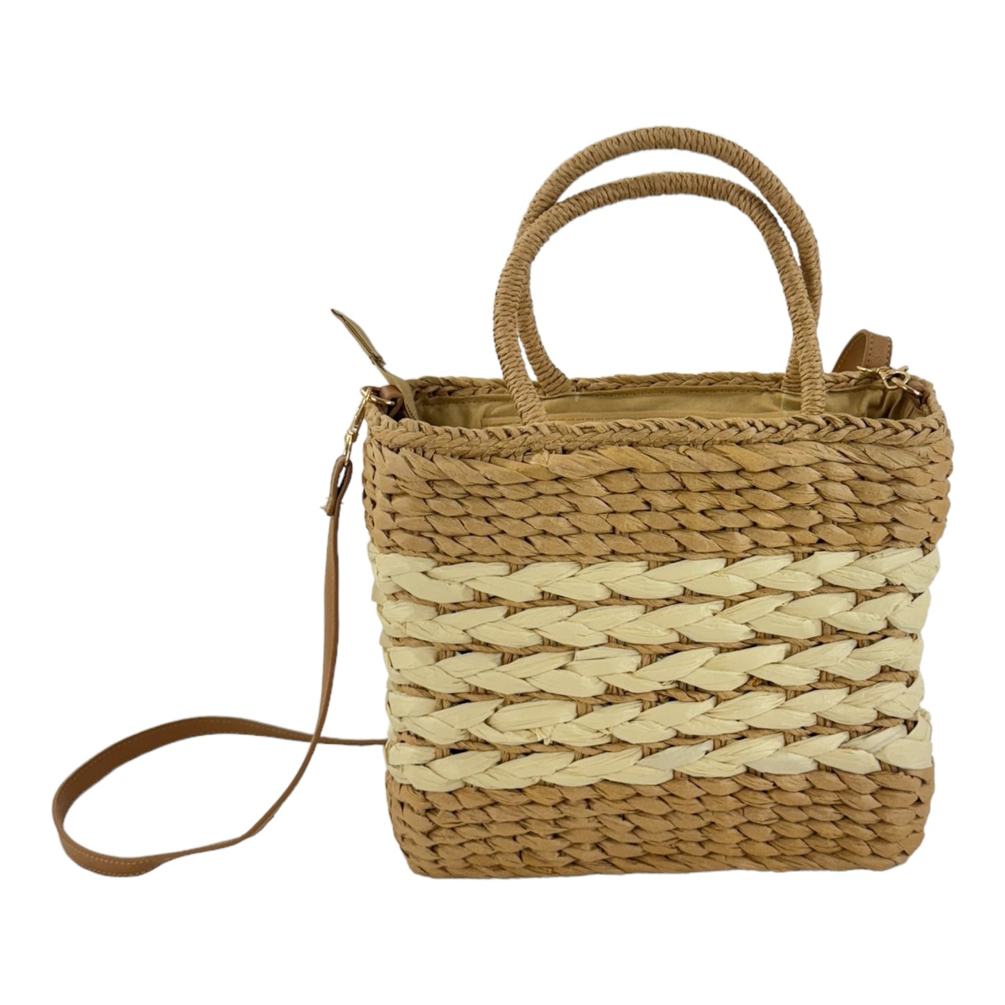 Rattan Beach Tote Shoulder Bag BG4225-1. (1pc)