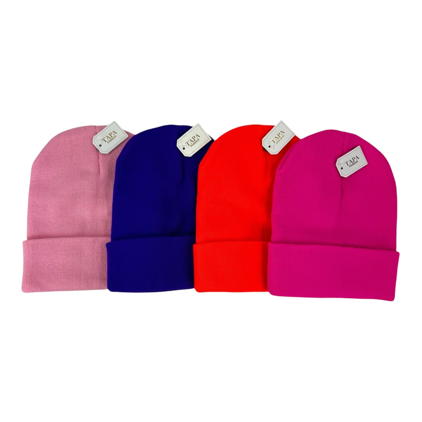 Solid Color Plain Long Beanie BP100-C (12PC)