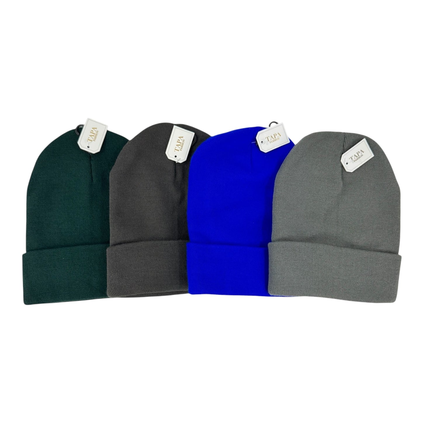 Solid Color Plain Long Beanie BP100-C (12PC)