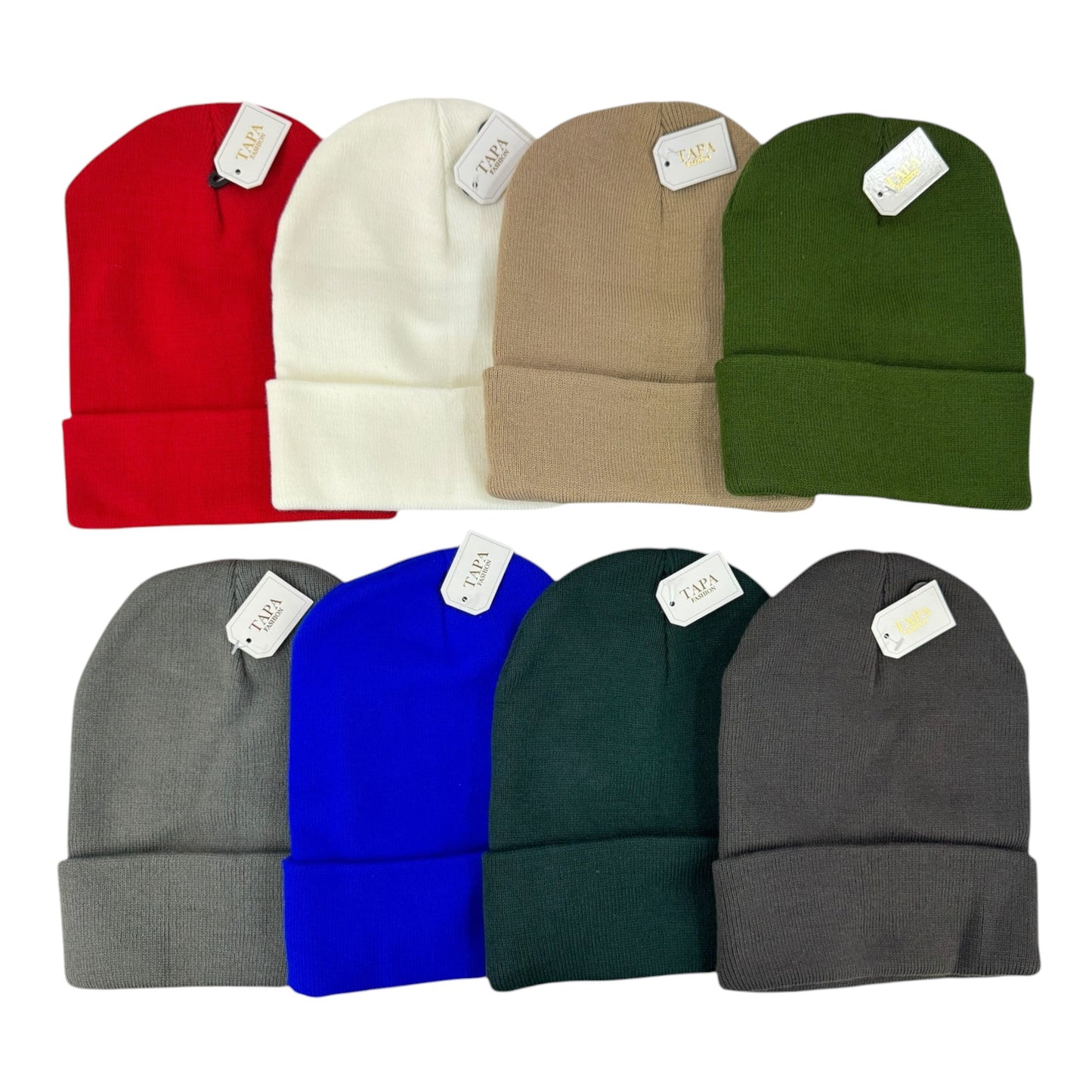 Solid Color Plain Long Beanie BP100-C (12PC)