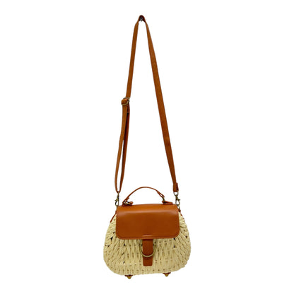 Rattan Beach Shoulder Crossbody Bag BG4225-11. (1pc)