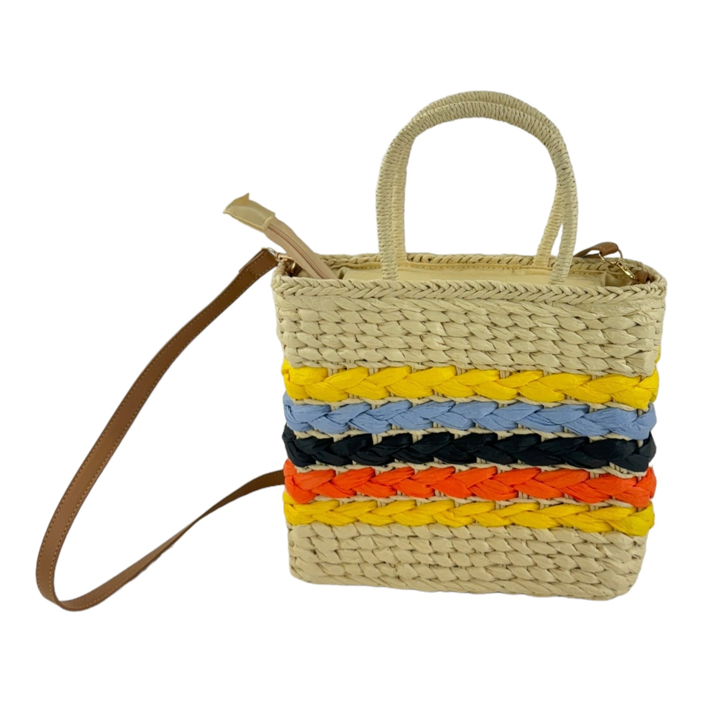 Rattan Beach Tote Shoulder Bag BG4225-1. (1pc)