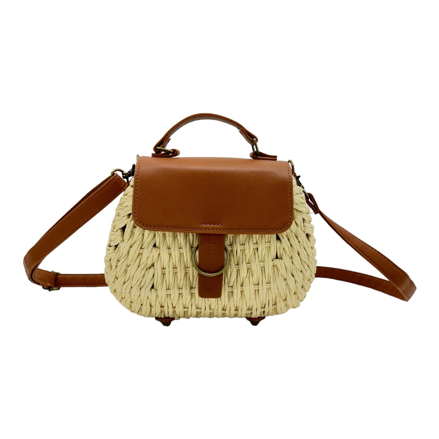 Rattan Beach Shoulder Crossbody Bag BG4225-11. (1pc)