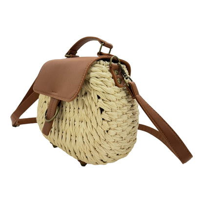 Rattan Beach Shoulder Crossbody Bag BG4225-11. (1pc)