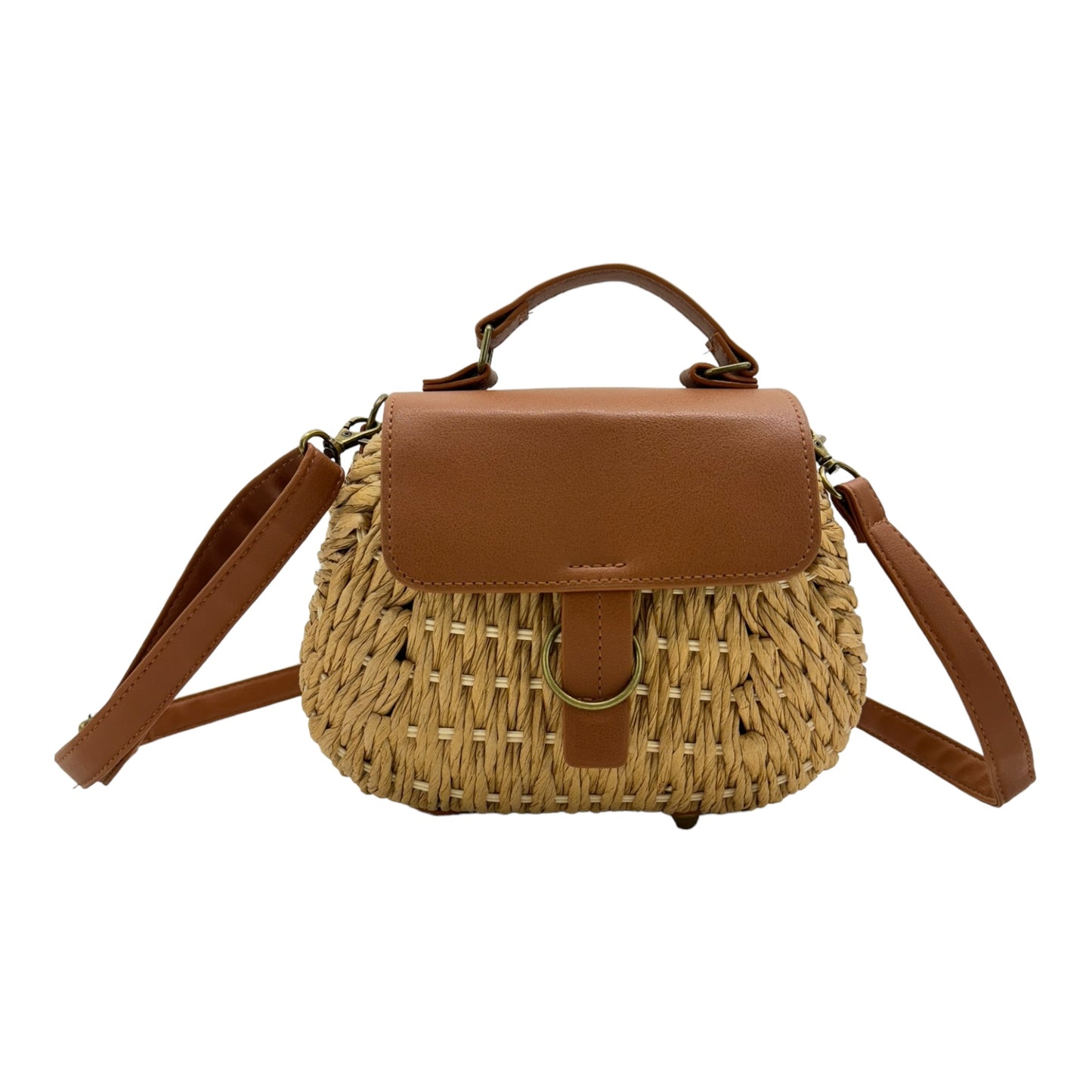 Rattan Beach Shoulder Crossbody Bag BG4225-11. (1pc)