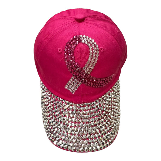 Breast Cancer Crystal Bling Baseball Cap HA3801-1 (12PC)