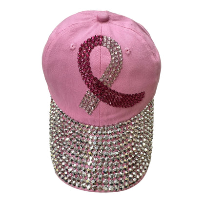 Breast Cancer Crystal Bling Baseball Cap HA3801-1 (12PC)