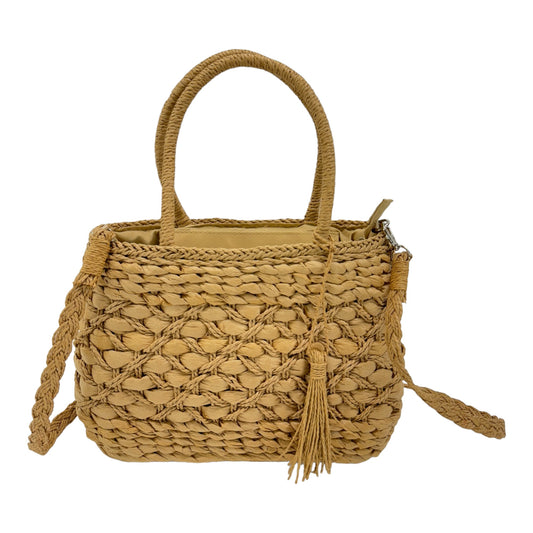 Rattan Beach Tote Shoulder Bag With Tassel BG4225-7. (1pc)