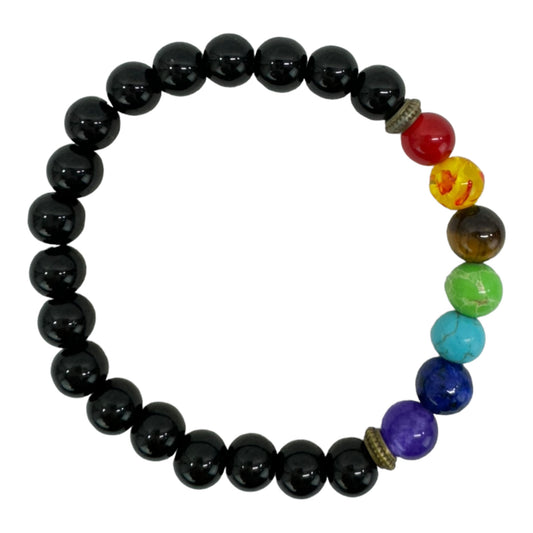 Natural Stone 7 Chakra Healing Bracelet BR0104 (12PC)